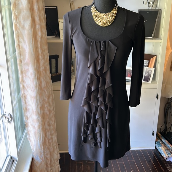 White House Black Market Ruffle Sleeve Dress - Picture 9 of 11